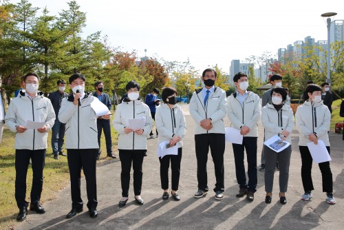 제225회 임시회  1일차 주요사업장 현장 방문(아산테크노밸리 유수지,운..