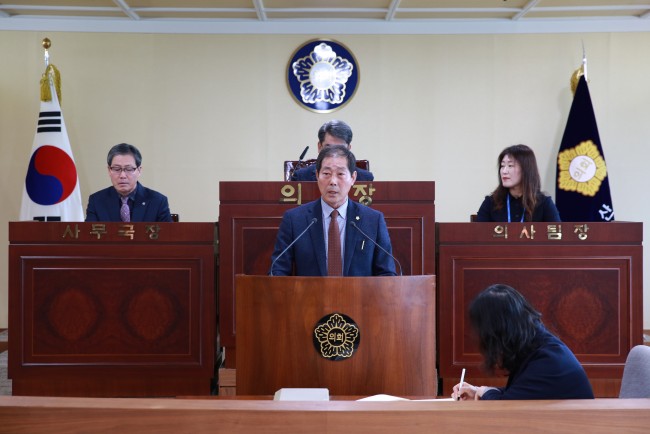 심상복 부의장 5분 발언 - 배방 북수지구 내(배방초등학교 앞)공영주차장..